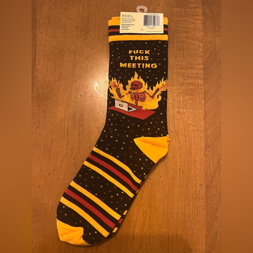 F*** this meeting - brand new Groovy Co socks women’s